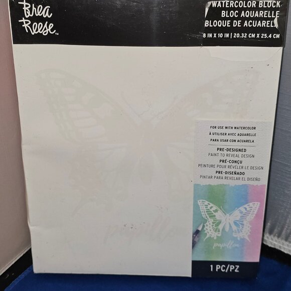 Brea Reese Watercolor Block -Butterfly- 8inx10in -NEW- - Picture 1 of 5